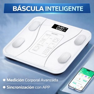 Báscula Inteligente Digital Corporal con APP por Mayoreo B071