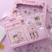 Set con estampado de dibujos animados y papelería regalo con dibujos animados con estampado de niña cinta washi y pegatina & set regla para escuela , MAYOREO B242