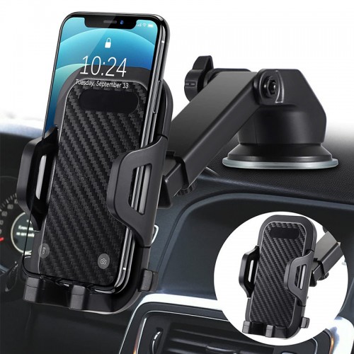 Soporte universal para celular con brazo ajustable y ventosa con brazo extensible y rotación 360° Venta por mayoreo BA-013