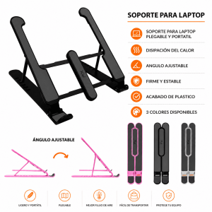 Soporte para Laptop Plegable Ajustable por Mayoreo – Portátil y Resistente – BA-817