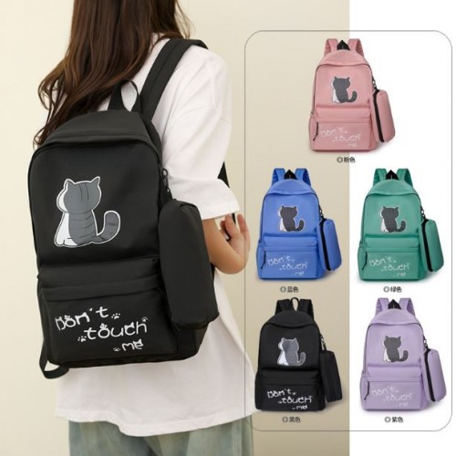 Mochila Combo de 2 pcz con diseño de Gato BAG403