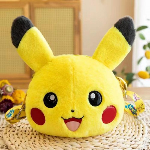 Bolso de felpa para niños, bolso lindo y moderno, bolso bandolera, monedero versátil, bolso de felpa de muñeco Pikachu lindo de dibujos animados, tamaño del producto: 20cm BAG303