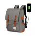 Mochila escolar con puerto de carga USB y compartimento para laptop 40*13*30cm BAG31