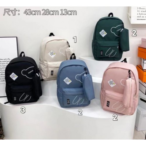 Combo mochila estilo escolar de 2pzs 43*28*14cm BAG402