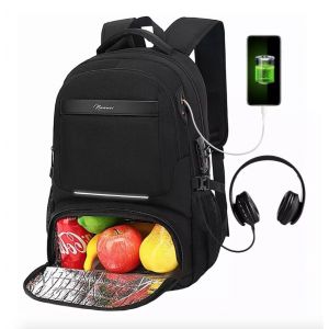 Mochila con cerradura de combinación antirrobo (Mochila térmica) 49 x 33 x 19 (almohadilla del puerto de carga + orificio para cable de auriculares). Venta por mayoreo BAG416