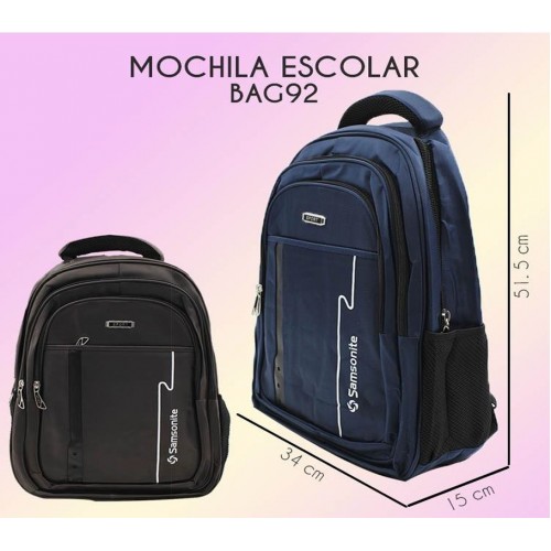 Mochila escolar con espacio para laptop BAG92