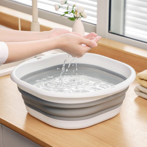 Lavabo plegable de silicona multiusos, colores surtidos, ideal para cocina o camping venta por mayoreo BH-21110