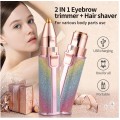 Afeitadora eléctrica portátil, depiladora ideal para cejas y vello facial multifuncional 2 en 1 recargable USB. Venta al por mayor 
