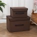 Juego de cajas organizadoras de tela con tapa, plegables, para artículos del hogar. Venta por mayoreo BH-21176