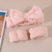 Set de 3 piezas diadema con moño con 2 lazos para skincare y maquillaje venta por mayoreo BH-21182