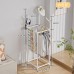 Perchero multifuncional con ganchos y barra para ropa, diseño vertical compacto, ideal para mayoreo, BH-21245