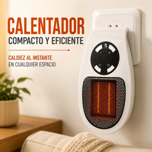 Calefactor portátil compacto con control remoto, ideal para calentar espacios pequeños y termostato ajustable. Venta por mayoreo 