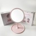 Espejo de maquillaje con luz led táctil y base organizadora, diseño redondo y giratorio, ideal para tocador o uso diario, venta por mayoreo