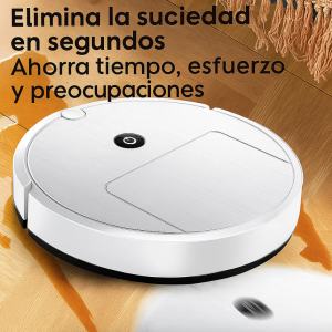 Robot barredor recargable ideal para pisos lisos. Silencioso, compacto y fácil de usar. Elimina polvo y pelo de mascotas. Venta al por mayor 