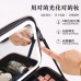 Cosmetiquera portátil con espejo iluminado con luz LED. Diseño moderno, recargable por USB y compartimentos ajustables. Ideal para maquillaje o viaje. Venta por mayoreo BH-21304