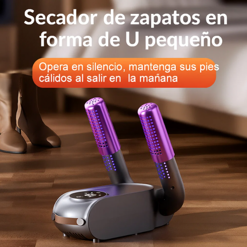 Secador eléctrico portátil para calzado con aire caliente. Elimina humedad, olores y bacterias. Ideal para zapatos deportivos, botas o guantes. Venta al por mayor BH-21313