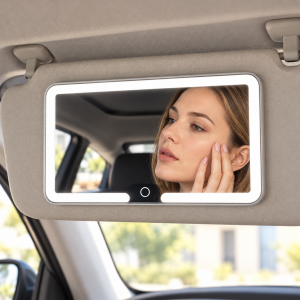 Espejo de Maquillaje para Auto con Iluminación LED y Control Táctil – Por Mayoreo
