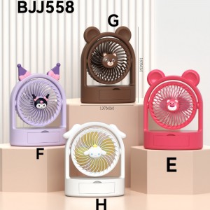 Ventilador portátil de escritorio con rotación de 360°, diseño compacto y ajuste de ángulo. Ideal para uso diario Por Mayoreo BJJ558F