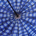 Paraguas grande de 95 cm con diseño de cuadros, 8 varillas (8K) y mango curvo tipo bastón, ideal para lluvia, modelo BLZ-01001, venta por mayoreo