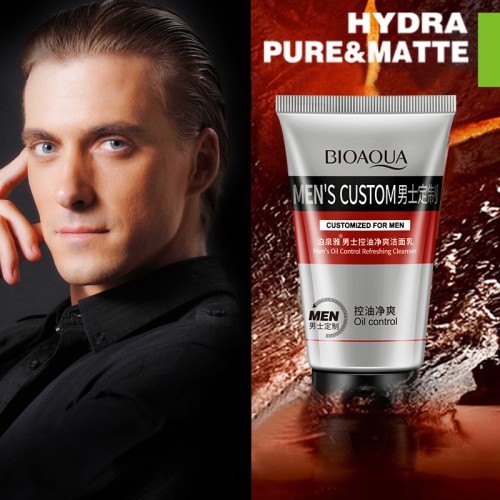 Limpiador Facial Masculino BIOAQUA Men’s Custom  Control de Grasa y Refrescante  Venta por Mayoreo BQY05497