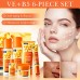 Set facial BIOAQUA VE + B5 con limpiador, suero, crema, loción y contorno de ojos – Hidratación profunda y reparación para todo tipo de piel , MAYOREO BQY17932