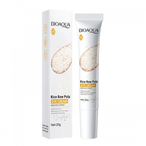Contorno de Ojos BIOAQUA Rice Raw Pulp en Crema con Extracto de Arroz – Hidratación y Suavidad – Venta por Mayoreo BQY37398