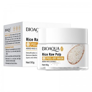 Mascarilla Facial BIOAQUA Rice Raw Pulp Tipo Peel-Off con Extracto de Arroz  50g  Venta por Mayoreo BQY51872