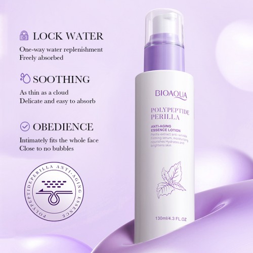 Suero Antiarrugas Bioaqua Polypeptide Perilla 130ml, hidratante facial, esencia anti-edad al por mayor  – BQY88845