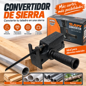 Convertidor de sierra con mango auxiliar y hoja, ideal para trabajos de corte. Venta por mayoreo