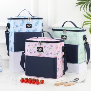 Bolsa lonchera Térmica Floral con Correa por Mayoreo - Código BW06