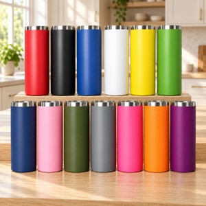Termo de 20 oz con Diseño Skinny en Colores Surtidos por Mayoreo