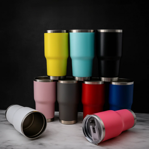 Termo de acero inoxidable de 30oz, aislamiento térmico y frío, colores variados. Venta al por mayor BWB-1715