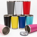 Vaso térmico con tapa de acero inoxidable 20 Oz, colores variados. Venta por mayoreo BWB-1749
