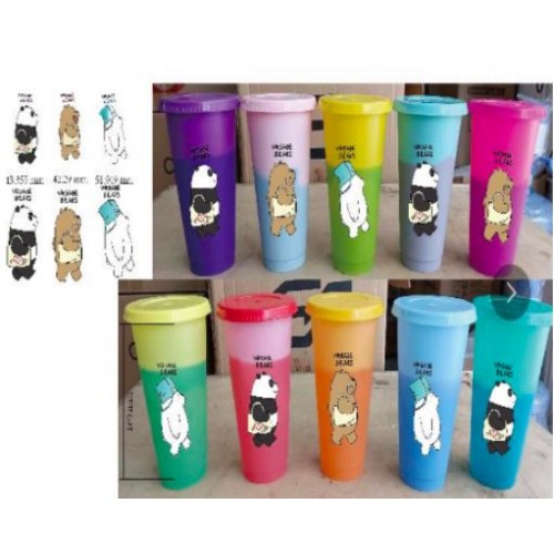 Vaso mágico que cambia de color con diseño de escandalosos Paq 10 pcs 710ML BZ517