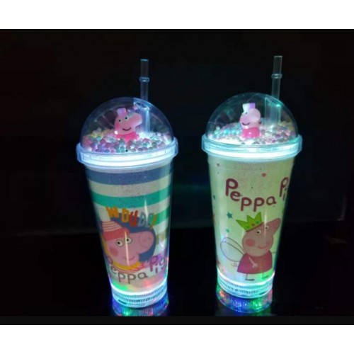 Vaso de acrílico de Peppa pig con luz BZ751