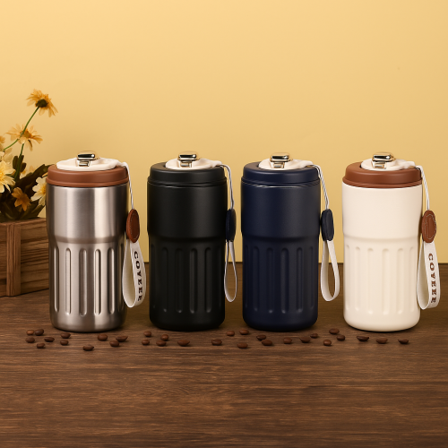 Termo inteligente 410ml con pantalla digital de temperatura y correa portátil – Botella térmica de acero inoxidable para café y té, Por Mayoreo BZ817