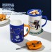 Taza ceramica de Oso con cuchara y tapa de 380ml BZ930