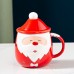 Taza navideña de santa claus con cucharilla 450ml BZ970