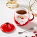 Taza navideña de santa claus con cucharilla 450ml BZ970