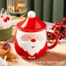 Taza navideña de santa claus con cucharilla 450ml BZ970