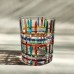 Taza de whisky  colorida pintada a mano , MAYOREO BZ982