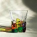 Taza de whisky  colorida pintada a mano , MAYOREO BZ982