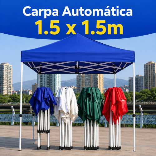Carpa automática plegable ideal para eventos, ferias, jardín, playa y camping. Uso comercial y recreativo. Colores rojo, azul blanco. Venta por mayoreo Carpa automática plegable ideal para eventos, ferias, jardín, playa y camping. Uso comercial y recreativo. Colores rojo, azul blanco. Venta por mayoreo