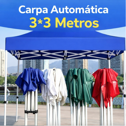  Carpa automática plegable  ideal para eventos, ferias, jardín, playa y camping. Uso comercial y recreativo. Colores rojo, azul blanco  Venta por mayoreo. 