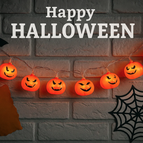 Guirnalda de 10 calabazas LED de 2 m con conexión USB. Luz cálida y diseño festivo ideal para Halloween y decoraciones temáticas.. Venta al por mayor