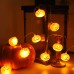 Guirnalda de Halloween con 10 calabazas LED cálidas, de 2.2 m. Funciona con USB o pilas (no incluidas). Ideal para decoración festiva y temática. Venta al por mayor