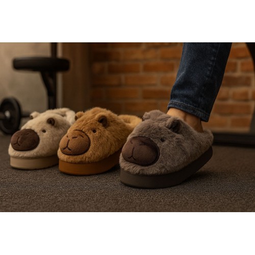 Pantuflas unisex estilo capibara con peluche ultra suave. Diseño térmico, cómodo y divertido. Ideales para invierno y uso en casa Venta al por mayor CAPOG-5 Pantuflas unisex estilo capibara con peluche ultra suave. Diseño térmico, cómodo y divertido. Ideales para invierno y uso en casa Venta al por mayor CAPOG-5