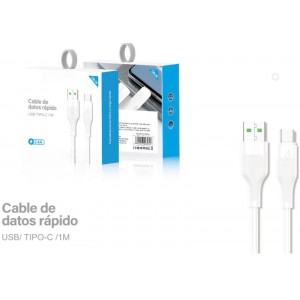 Cable de Datos Rápido USB a Tipo-C 1 Metro por Mayoreo [CB-34]
