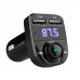 Transmisor bluetooth con cargador USB para carro con mando a distancia X8 CC30