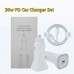 Cargador de coche de 20W + juego de cables de 12W CC31
